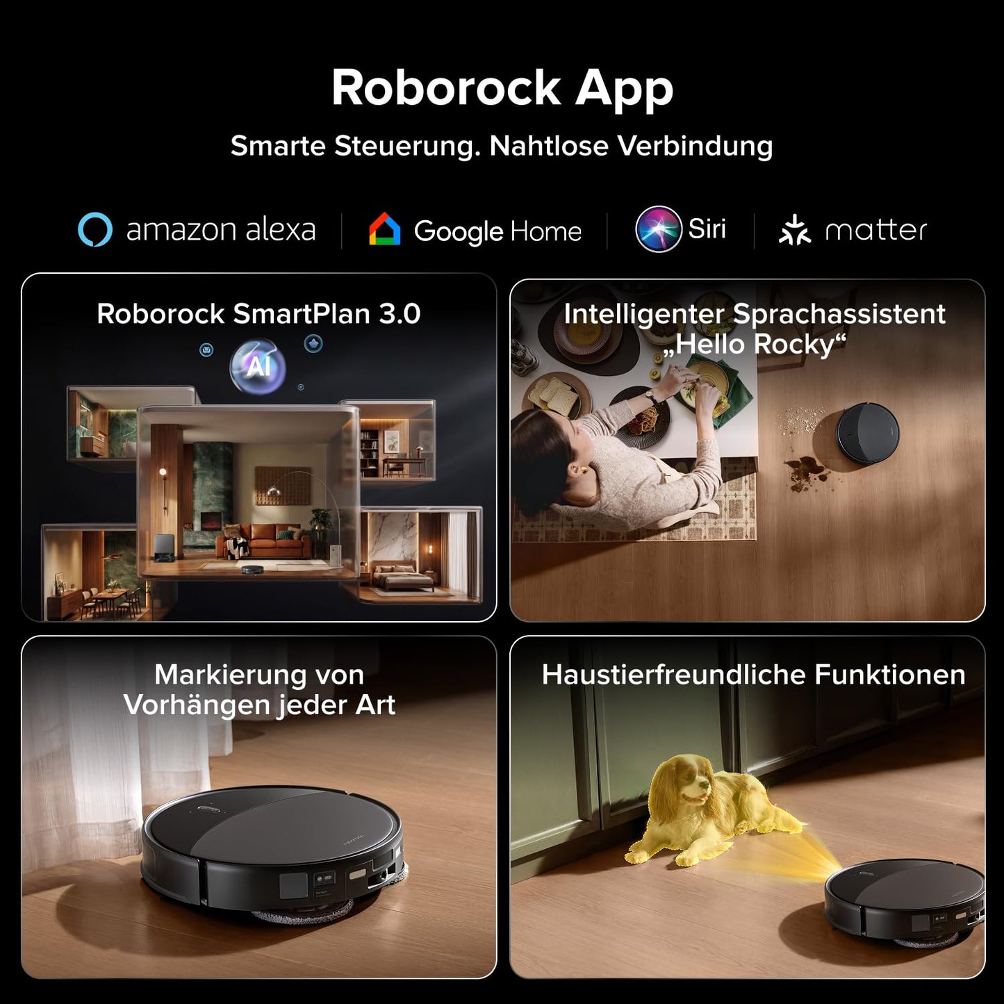 roborock Saros 20 Saugroboter mit Wischfunktion&angebbarem Wischmopp, AdaptiLift Chassis 3.0, 36,000 Pa Saugkraft, Autonomes StarSight System 2.0, DirTect-Technologie, Brandneues RockDock