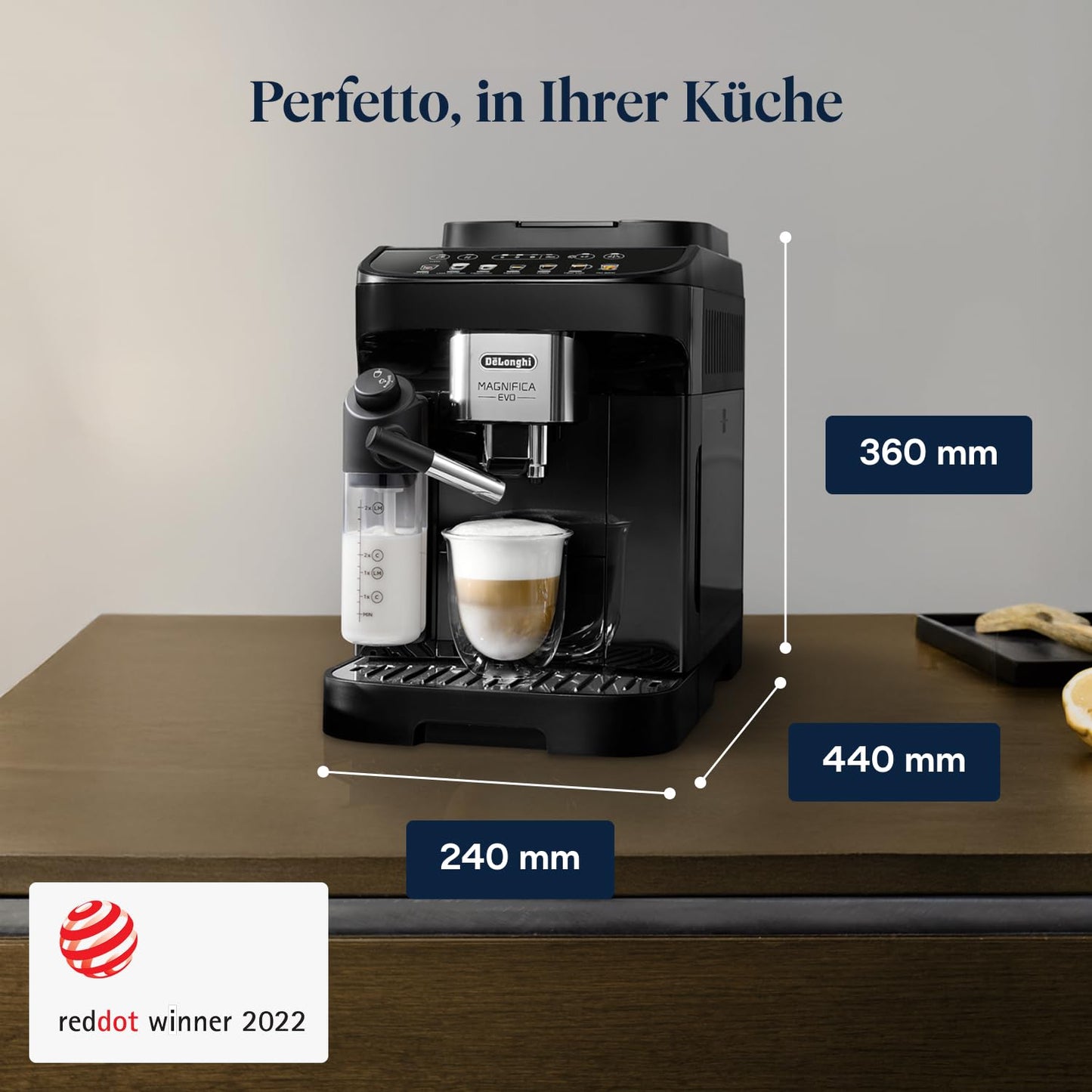 De'Longhi Magnifica Evo Kaffeevollautomat – 7 One-Touch, Schwarz