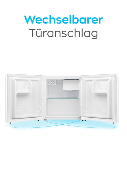 HEINRICHS Mini Kühlschrank 45 L leise 39 dB mit Kühlfach Weiß