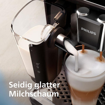 Philips Kaffeevollautomat der Serie 5400 – Espressomaschine für 12 Getränke, schnell reinigendes LatteGo System, intuitives TFT-Display, anpassbare Kaffeeeinstellungen (EP5441/50)