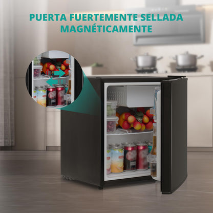 SMETA 48L Mini Kühlschrank, Klein Kühlschrank Leiser, Getränkekühlschrank 6-Stufen Thermostat 0-10°C, 39dB,mit wechselbarem Türanschlag für Zuhause Büro Camping Schlafzimmer, Schwarz