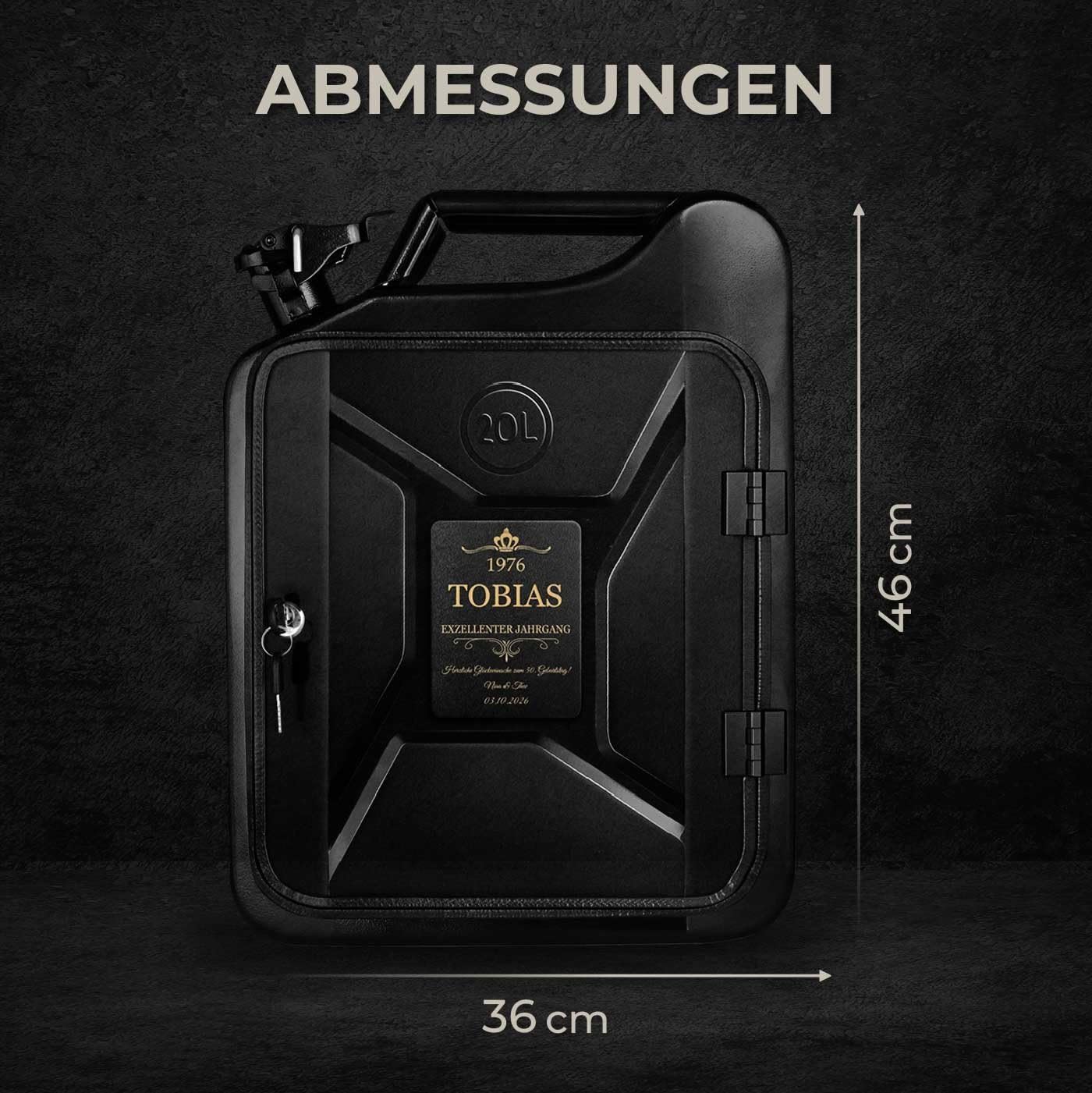 Maverton 20L Kanister Minibar mit Gravur – Personalisiertes Geschenk
