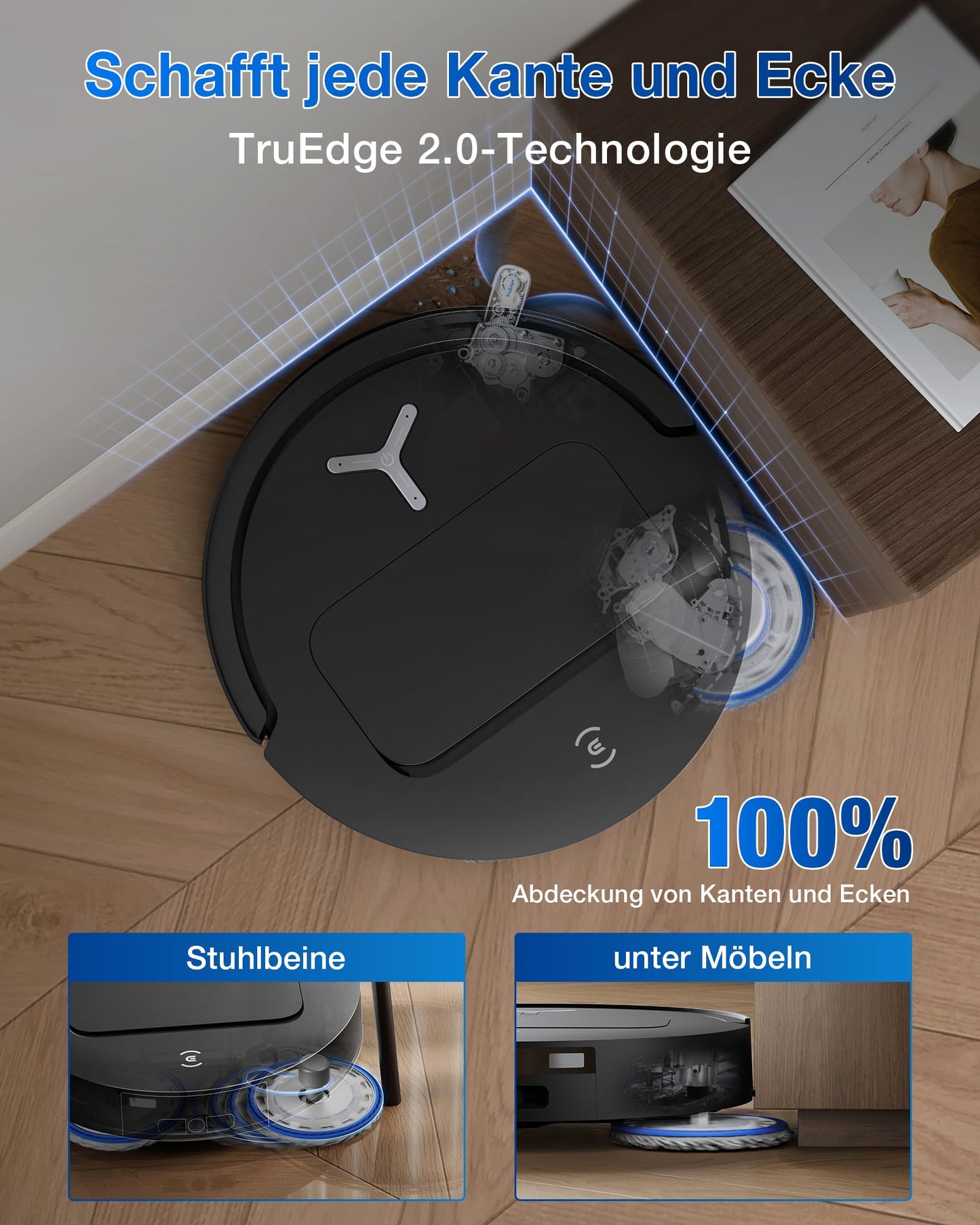 ECOVACS DEEBOT T50 PRO Omni Gen2 Saugroboter 21.000 Pa 81 mm