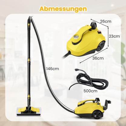 COSTWAY Dampfreiniger 2000W – 5 Bar, 1,8L Tank, 29 Zubehörteile