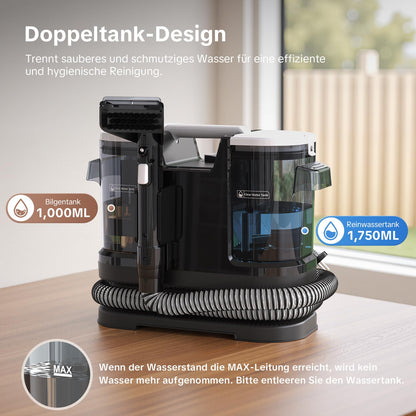 Welsauber Polsterreiniger 600W – Nasssauger 18kPa