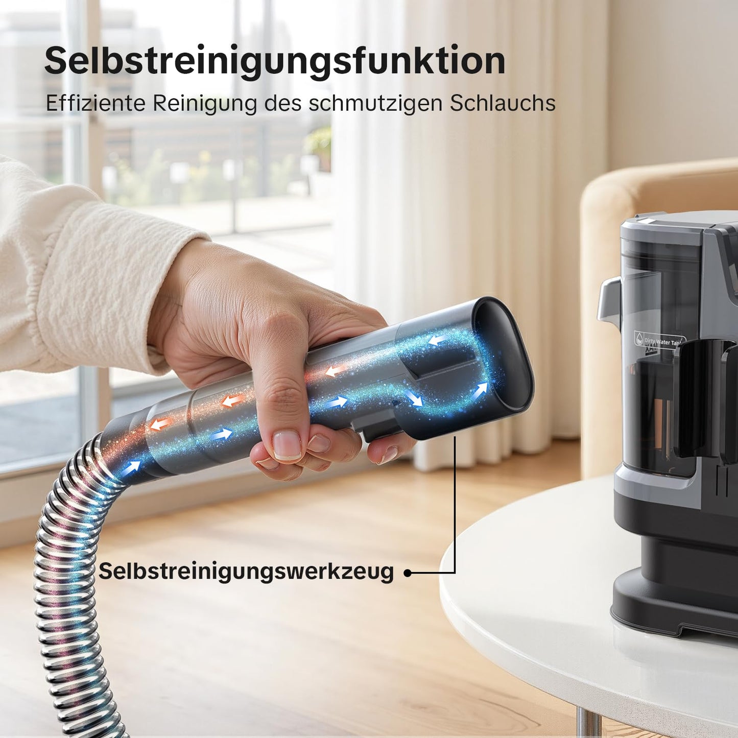 Lubluelu Polsterreiniger 600W – Nasssauger für Teppich & Sofa