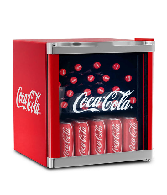 CUBES Coca-Cola Mini Kühlschrank 48L – Rot mit Glastür