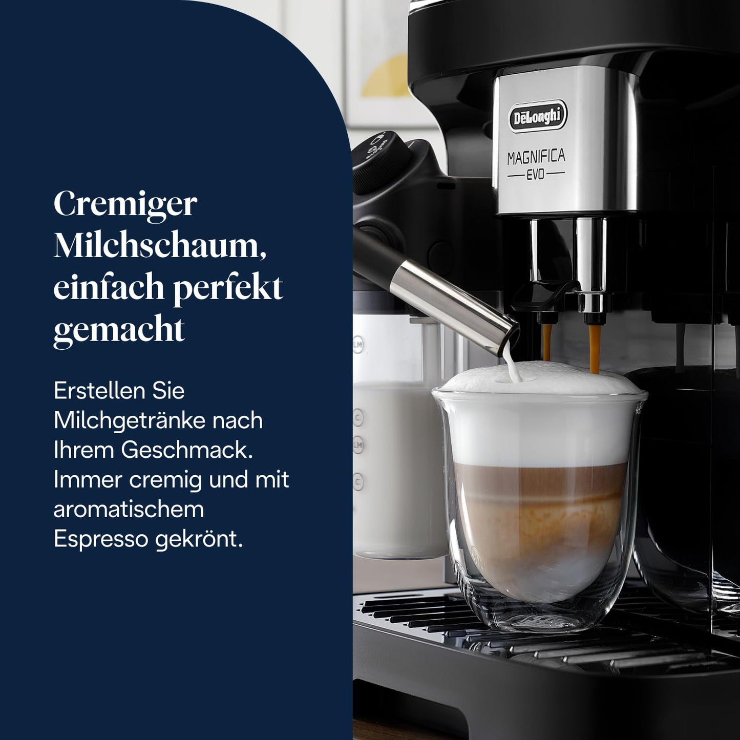 De'Longhi Magnifica Evo Kaffeevollautomat – 7 One-Touch, Schwarz