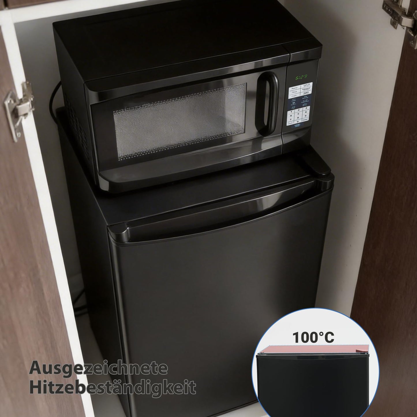 Techomey Kühlschrank 46L, Mini Kühlschrank Schwarz, Leise Kühlschrank Klein 39dB, Minikühlschrank mit Umkehrbare Tür 220-240V, Minibar für Zimmer, Hotel,Büro,Küche,Wohnungen