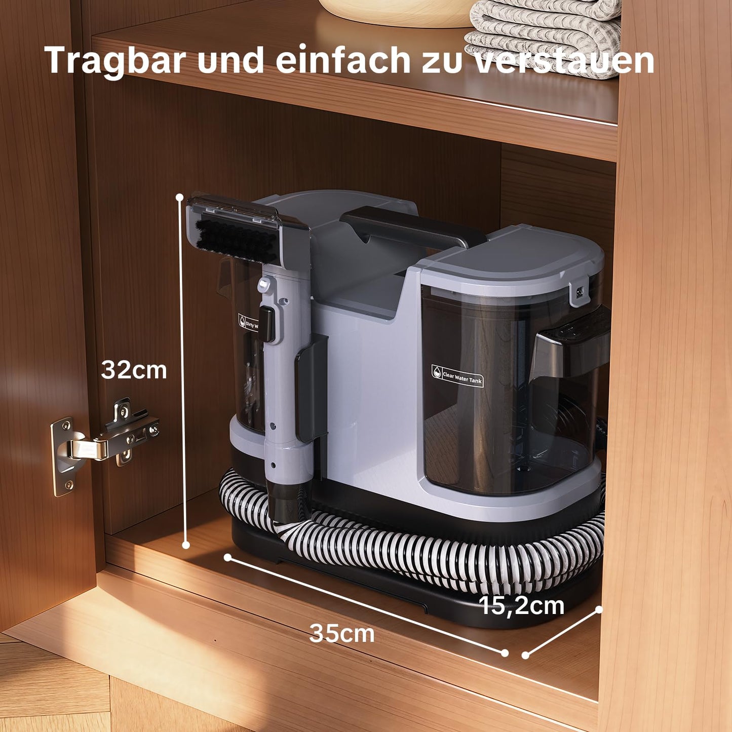Lubluelu Polsterreiniger 600W – Nasssauger für Teppich & Sofa
