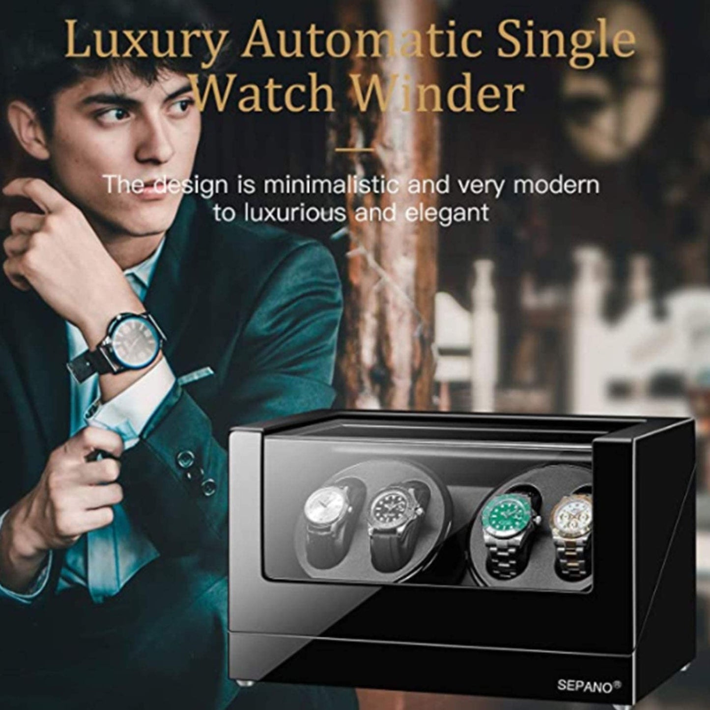 Automatische Uhrenbeweger-Box – leiser Motor, Dual-Stromversorgung