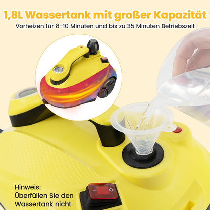 COSTWAY Dampfreiniger 2000W – 5 Bar, 1,8L Tank, 29 Zubehörteile