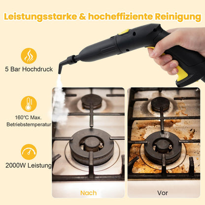 COSTWAY Dampfreiniger 2000W – 5 Bar, 1,8L Tank, 29 Zubehörteile