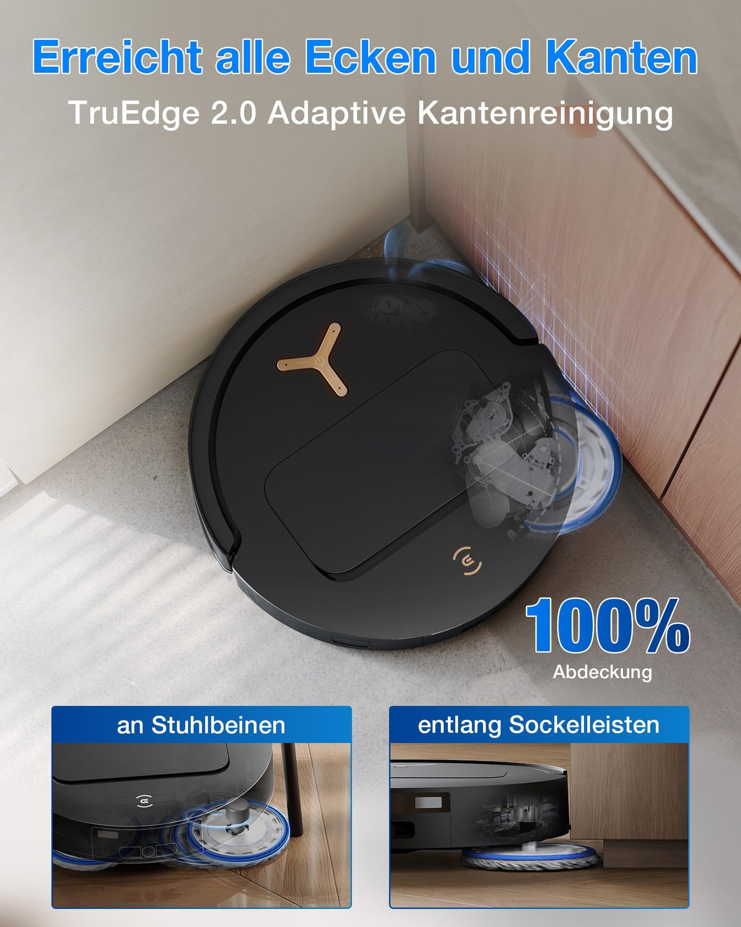 ECOVACS DEEBOT T50 PRO Omni Gen3 Saugroboter 25.000 Pa AIVI 3D