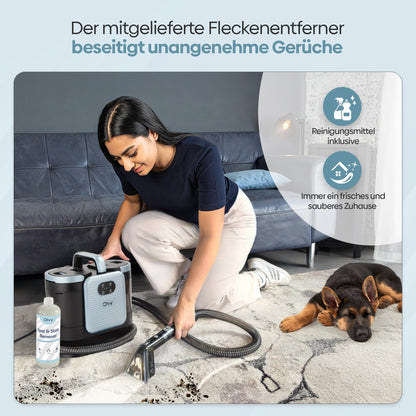 Olvy Teppichreiniger PRO 1650W – Nasssauger mit 100°C Dampf