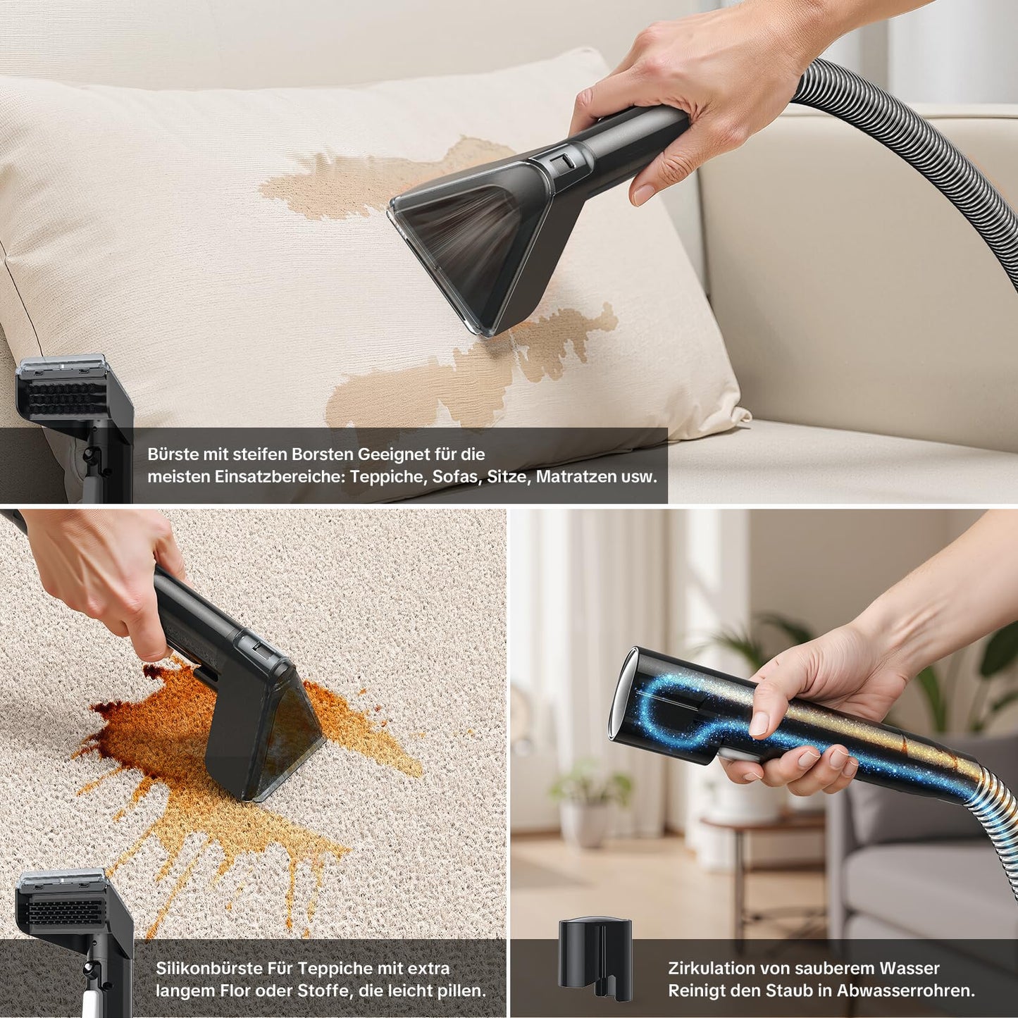 Welsauber Polsterreiniger 600W – Nasssauger 18kPa