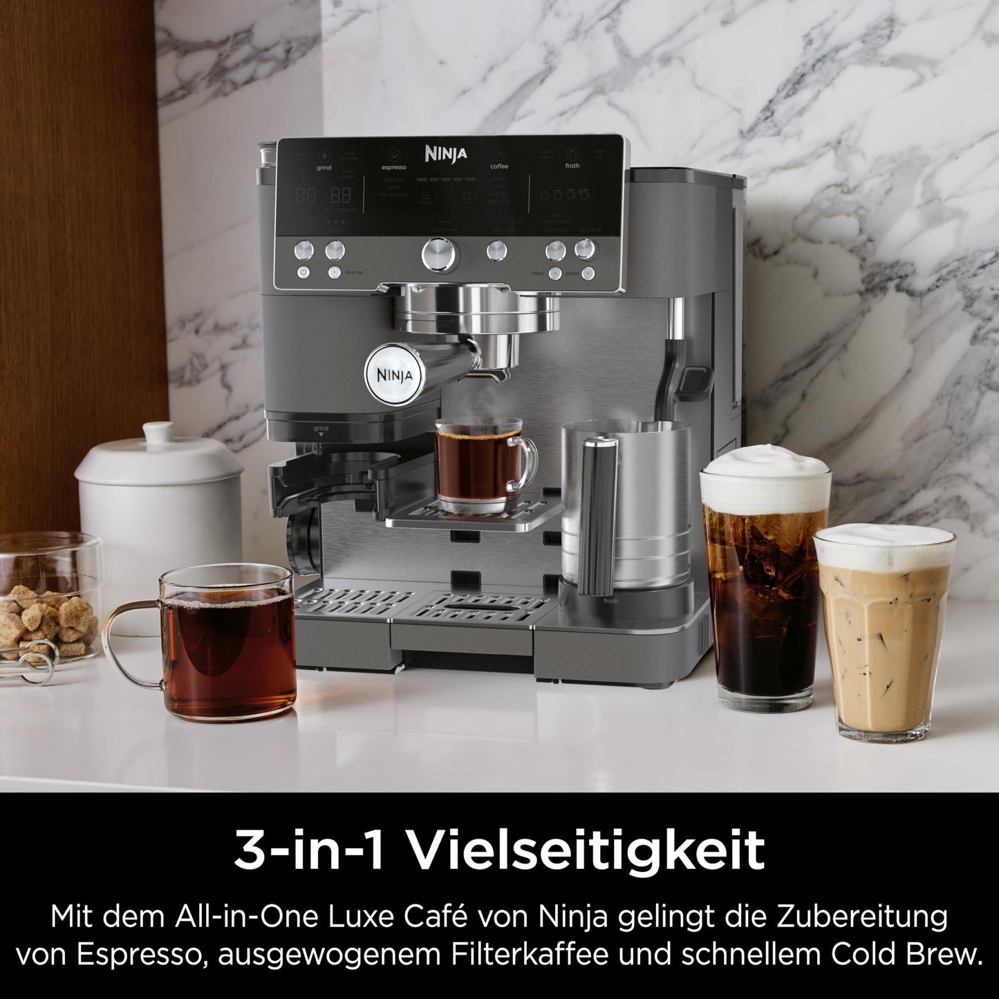 Ninja Luxe Premier 3-in-1 Kaffeemaschine – Espresso, Cold Brew & Filter