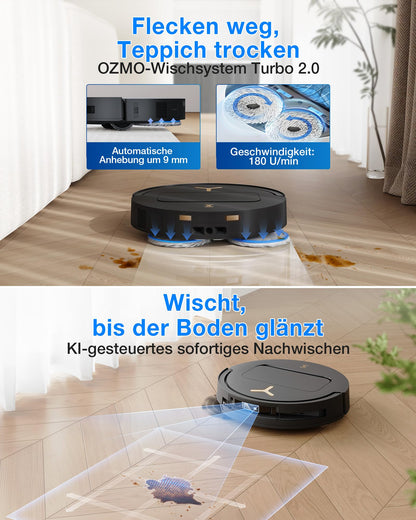 ECOVACS DEEBOT T50 PRO Omni Gen3 Saugroboter 25.000 Pa AIVI 3D