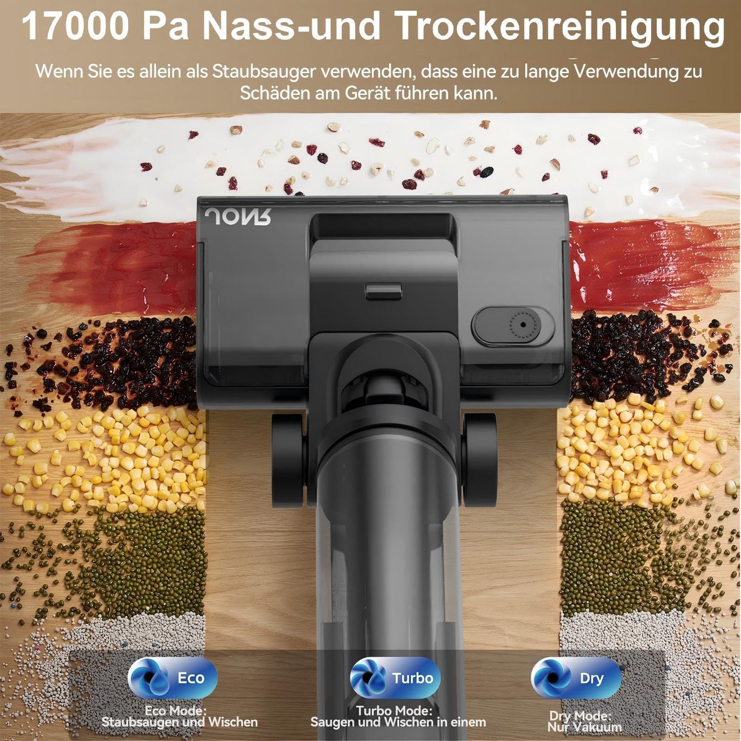 JONR ED 12 Pro Max Nass-Trockensauger 17.000 Pa LCD 70 °C Reinigung
