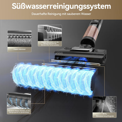 JONR ED 12 Pro Max Nass-Trockensauger 17.000 Pa LCD 70 °C Reinigung