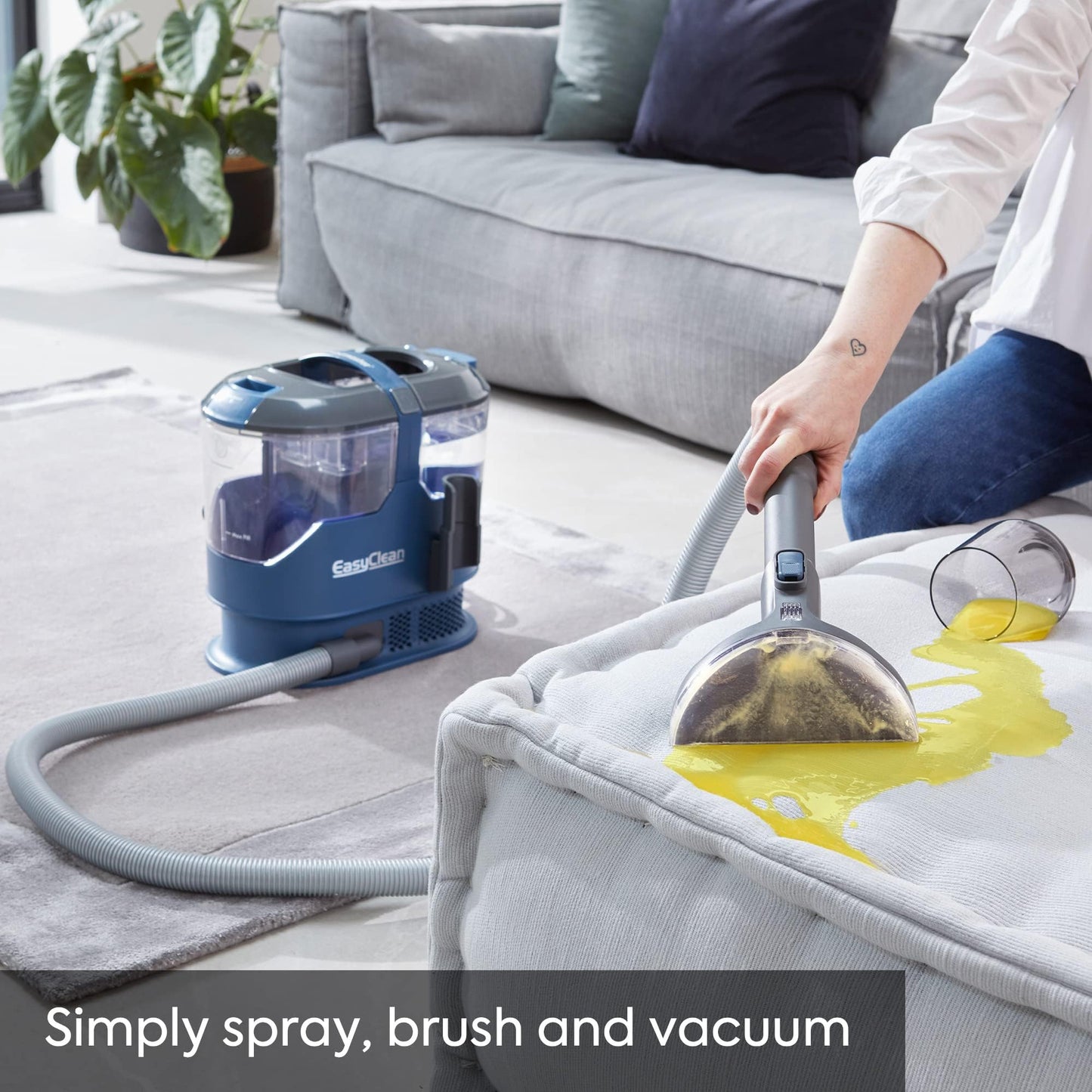 Vacmaster SCA0801 Waschsauger Teppichreiniger Fleckenreiniger für Teppiche, Vorleger, Polster, Treppen und Autos | Nass-Trocken-Sauger Starke Saugkraft Wasser Waschen Dekontamination | 800 W