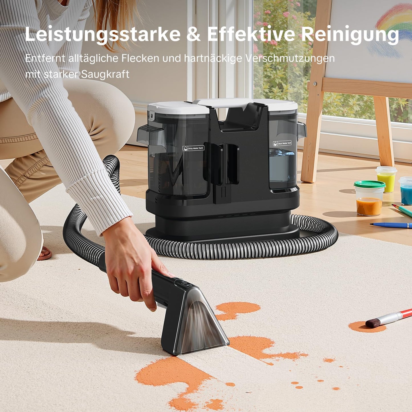 Welsauber Polsterreiniger 600W – Nasssauger 18kPa