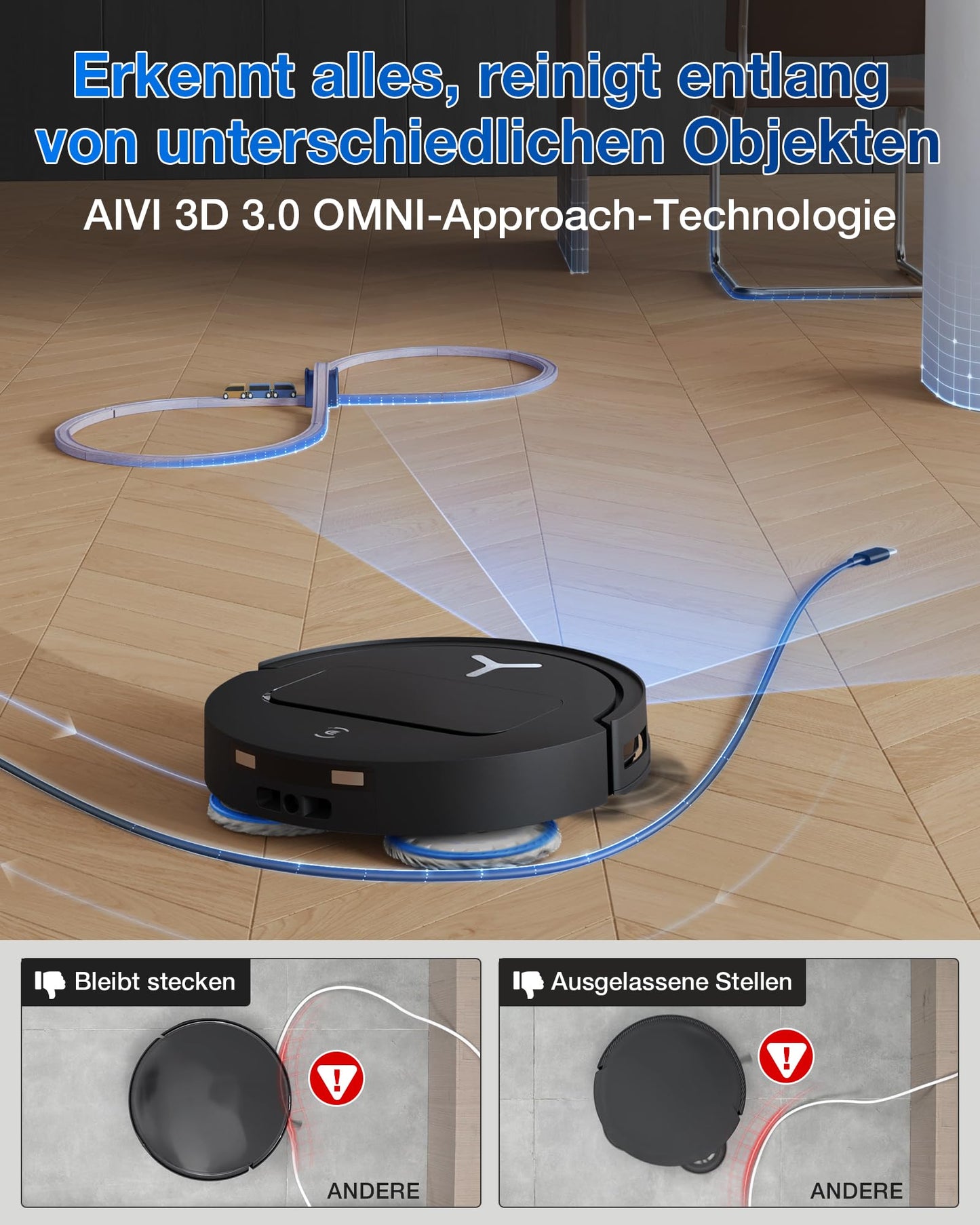 ECOVACS DEEBOT T50 PRO Omni Gen2 Saugroboter 21.000 Pa 81 mm