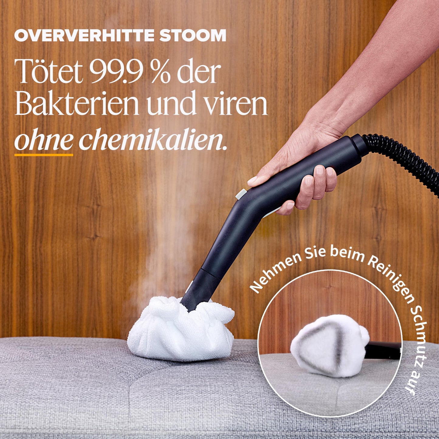 Dupray Neat Dampfreiniger mit 17-teiligem Zubehör – 135 °C
