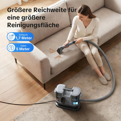 Lubluelu Polsterreiniger 600W – Nasssauger für Teppich & Sofa